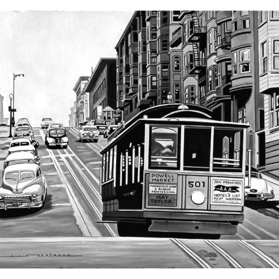 SAN FRANCISCO CABLE CAR 73X60